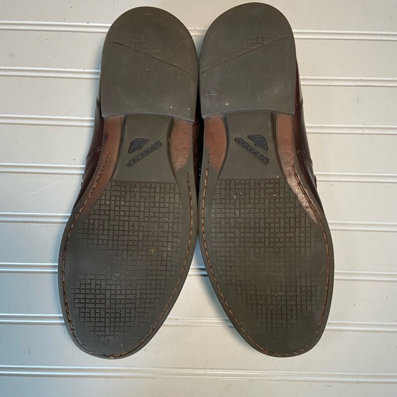 Dockers Men's Size 11 1/2 Wide Brown Leather Tassel Loafers Very Good Condition - Picture 4 of 7